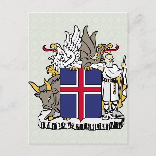 アイスランドコートオブアームズ詳細 ポストカード (正面)