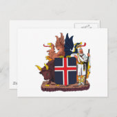 アイスランドコートオブアームズ ポストカード (正面/裏面)