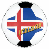 アイスランドサッカー・アイスランド国旗/スポーツ サッカーボール (正面)