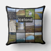 アイスランドサマーランドスケープコラージュ クッション (裏面)