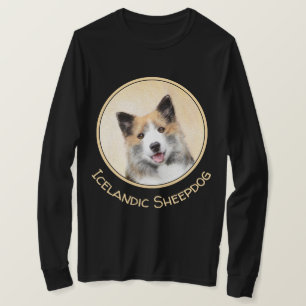 アイスランドシェプドッグ絵画ズ – オリジナルドッグアート Tシャツ