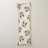 アイスランドシェプ絵を描ドッグのタンオリジナルドッグアート ボディピロー (裏面 (縦))