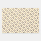 アイスランドシェプ絵を描ドッグのタンオリジナルドッグアート ラッピングペーパーシート (正面)