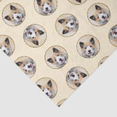 アイスランドシェプ絵を描ドッグのタンオリジナルドッグアート 薄葉紙 (詳細)