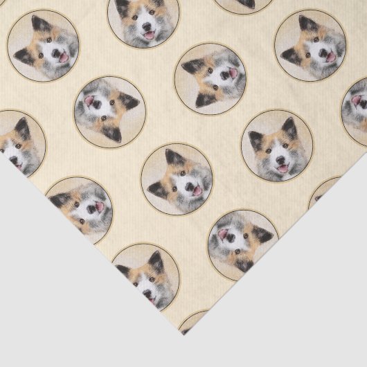 アイスランドシェプ絵を描ドッグのタンオリジナルドッグアート 薄葉紙 (詳細)