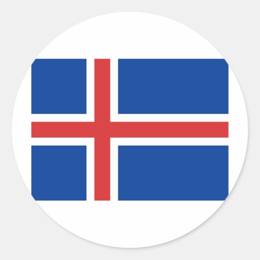 アイスランドステッカー ラウンドシール (正面)