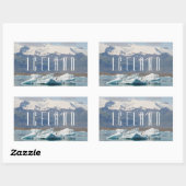 アイスランドステッカー 長方形シール (シート)