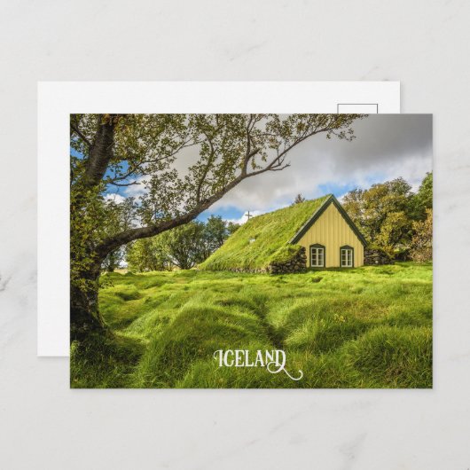 アイスランドターフ教会 ポストカード (正面/裏面)