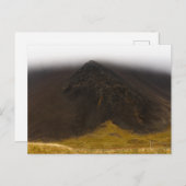 アイスランドハガキの山と低い雲 ポストカード (正面/裏面)