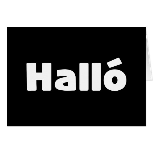 アイスランドハロー{ Hello )イスレンスカ言語カード (正面横)