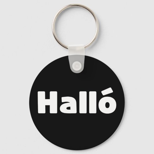 アイスランドハロ{ Hello )イスレンスカ語 キーホルダー (正面)