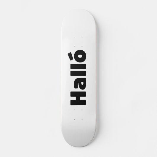 アイスランドハロ{ Hello )イスレンスカ語 スケートボード (正面)