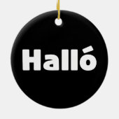 アイスランドハロ{ Hello )イスレンスカ語 セラミックオーナメント (裏面)