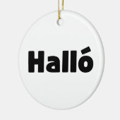 アイスランドハロ{ Hello )イスレンスカ語 セラミックオーナメント (左)