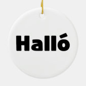 アイスランドハロ{ Hello )イスレンスカ語 セラミックオーナメント (裏面)