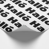 アイスランドハロ{ Hello )イスレンスカ語 ラッピングペーパー (角)