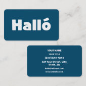 アイスランドハロ{ Hello )イスレンスカ語 名刺 (正面/裏面)