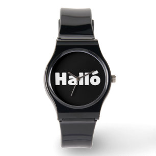 アイスランドハロ{ Hello )イスレンスカ語 腕時計