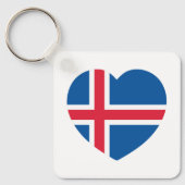 アイスランドハート国旗 キーホルダー (正面)