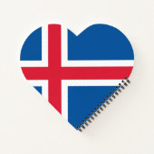 アイスランドハート国旗 ノートブック (裏面)