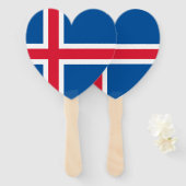アイスランドハート国旗 ハンドファン (正面&裏面)
