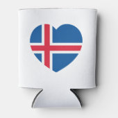 アイスランドハート国旗 缶クーラー (正面)