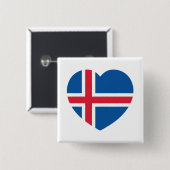 アイスランドハート国旗 缶バッジ (正面&裏面)