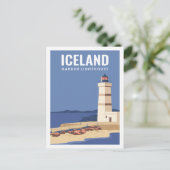 アイスランドファムトラベルプレイスイラストレーション ポストカード (スタンド正面)