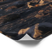 アイスランドブラックサンドビーチ ポスター (角)