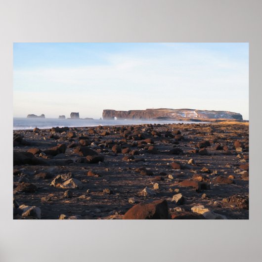 アイスランドブラックサンドビーチ ポスター (正面)