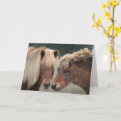 アイスランドホースのノートカード カード (黄色い花)