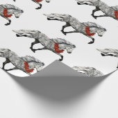 アイスランドホースクリスマス ラッピングペーパー (角)