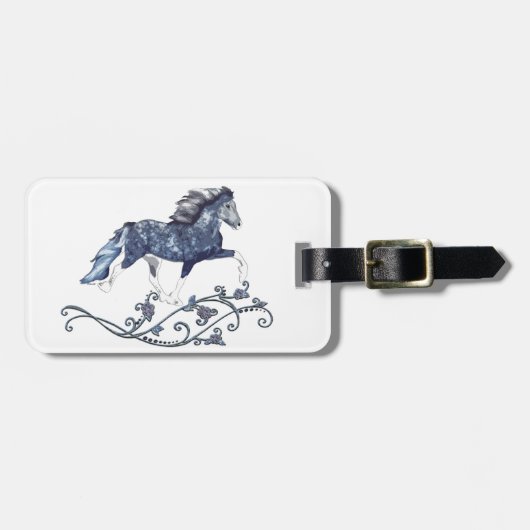 アイスランドホースブラマズア ラゲッジタグ (正面横)