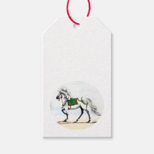 アイスランドホース クリスマス ギフトタグ (正面)