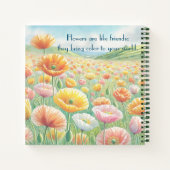 アイスランドポピーフィールド&引用文 ノートブック (裏面)