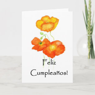 アイスランドポピー誕生日カードスペインの- Greeting カード