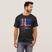 アイスランドルーツアイスランド伝統国旗 Tシャツ (正面フル)