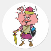 アイスランドヴィンテージ旅行記念品 ラウンドシール (正面)