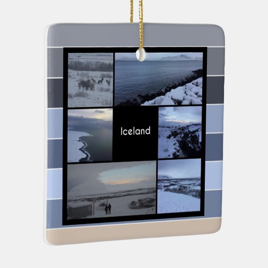 アイスランド冬景色 セラミックオーナメント (右)