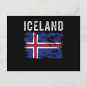アイスランド動揺して国旗 – アイスランド国旗 ポストカード (正面)