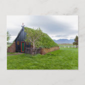 アイスランド北部に位置するヴィディミリ・ターフ教会 ポストカード (正面)