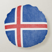 アイスランド国グランジ旗 ラウンドクッション (裏面)
