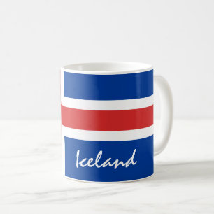 アイスランド国旗とアイスランドの祝日/スポーツファン コーヒーマグカップ