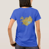 アイスランド国旗と地図dk Tシャツ (裏面)