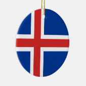 アイスランド国旗のオーナメント セラミックオーナメント (右)