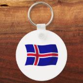 アイスランド国旗のキーチェーン キーホルダー (正面)