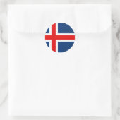 アイスランド国旗のシール ラウンドシール (バッグ)