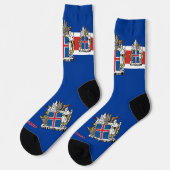 アイスランド国旗のソックス、愛国者アイスラン地球に優しド ソックス (左)