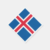 アイスランド国旗のナプキン スタンダードカクテルナプキン (角)