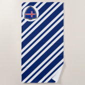 アイスランド国旗のビーチタオル ビーチタオル (正面)